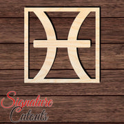 Pisces 002 Shape Cutout in Wood, Acrylic or Acrylic Mirror - Signature Cutouts