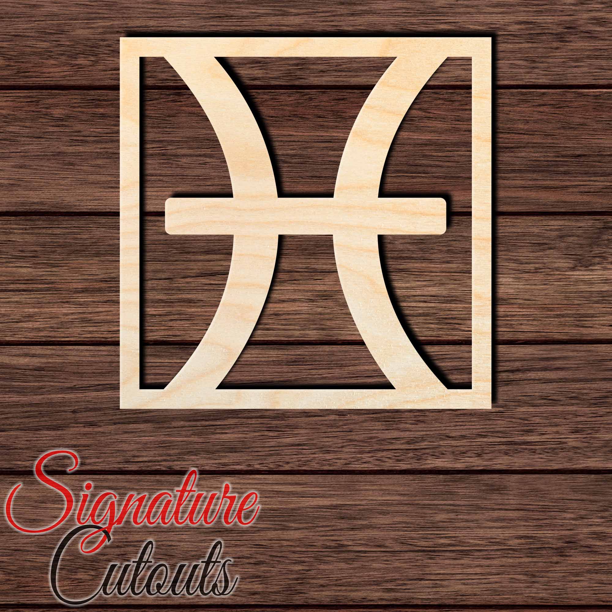 Pisces 002 Shape Cutout in Wood, Acrylic or Acrylic Mirror - Signature Cutouts