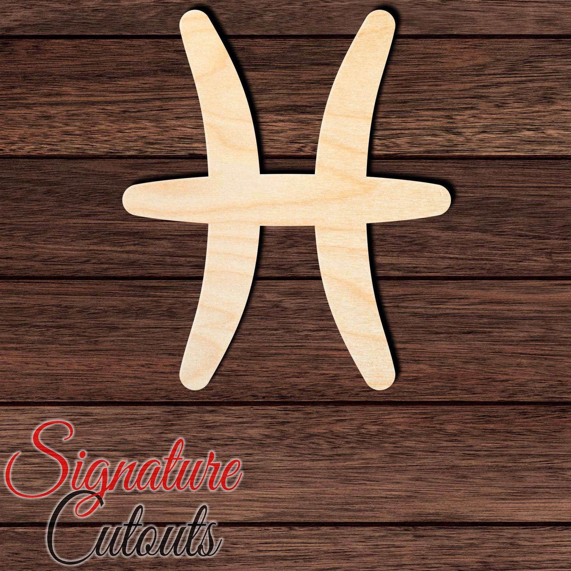 Pisces Shape Cutout in Wood, Acrylic or Acrylic Mirror - Signature Cutouts