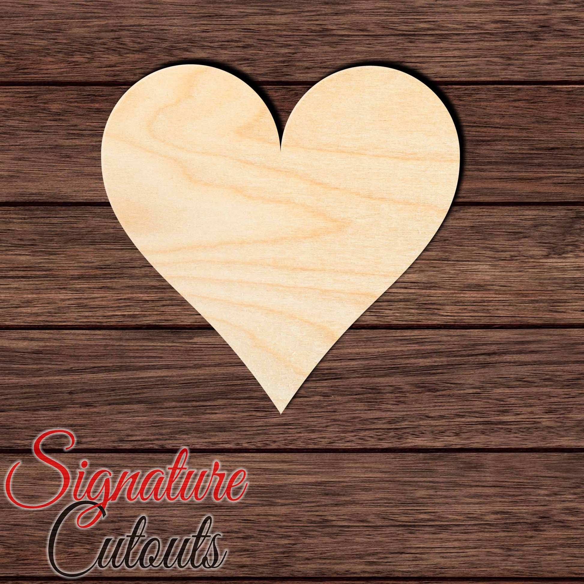 Playing Card Heart Shape Cutout in Wood, Acrylic or Acrylic Mirror Craft Shapes & Bases Signature Cutouts 
