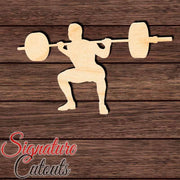Powerlifter Male 001 Shape Cutout in Wood, Acrylic or Acrylic Mirror - Signature Cutouts