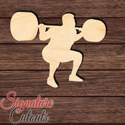 Powerlifter Male 002 Shape Cutout in Wood, Acrylic or Acrylic Mirror - Signature Cutouts