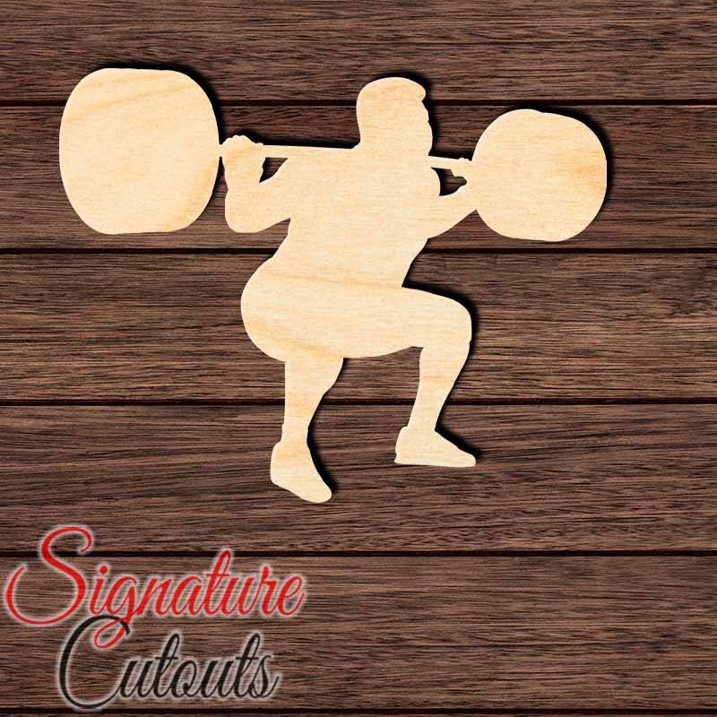 Powerlifter Male 002 Shape Cutout in Wood, Acrylic or Acrylic Mirror - Signature Cutouts