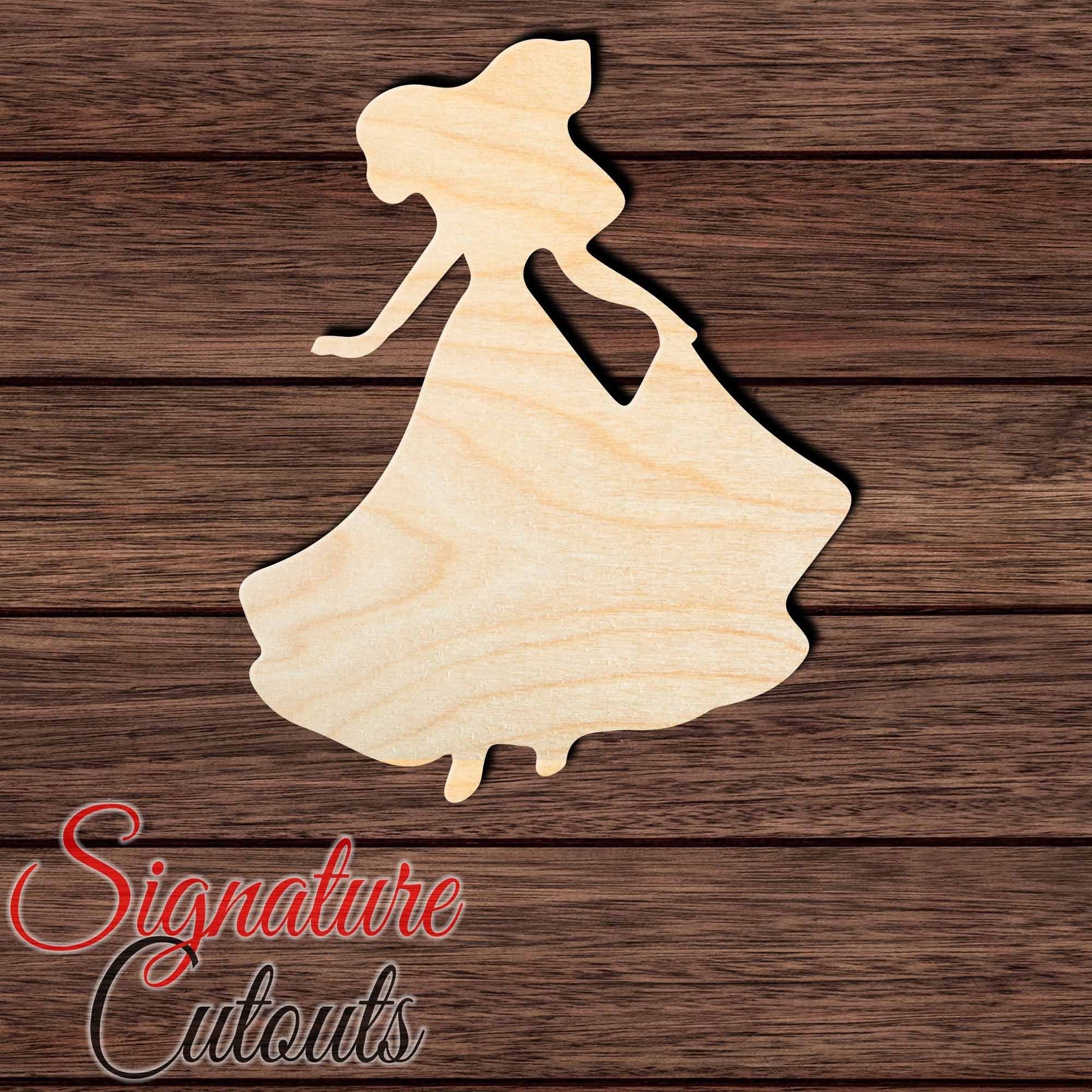 Princess 001 Shape Cutout in Wood, Acrylic or Acrylic Mirror - Signature Cutouts