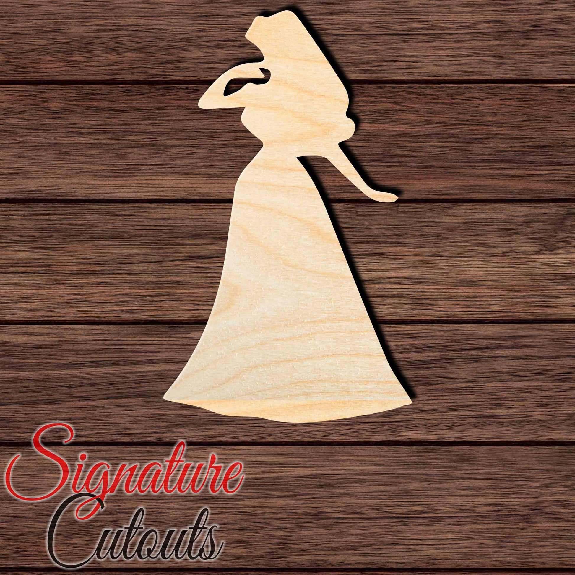 Princess 004 Shape Cutout in Wood, Acrylic or Acrylic Mirror - Signature Cutouts