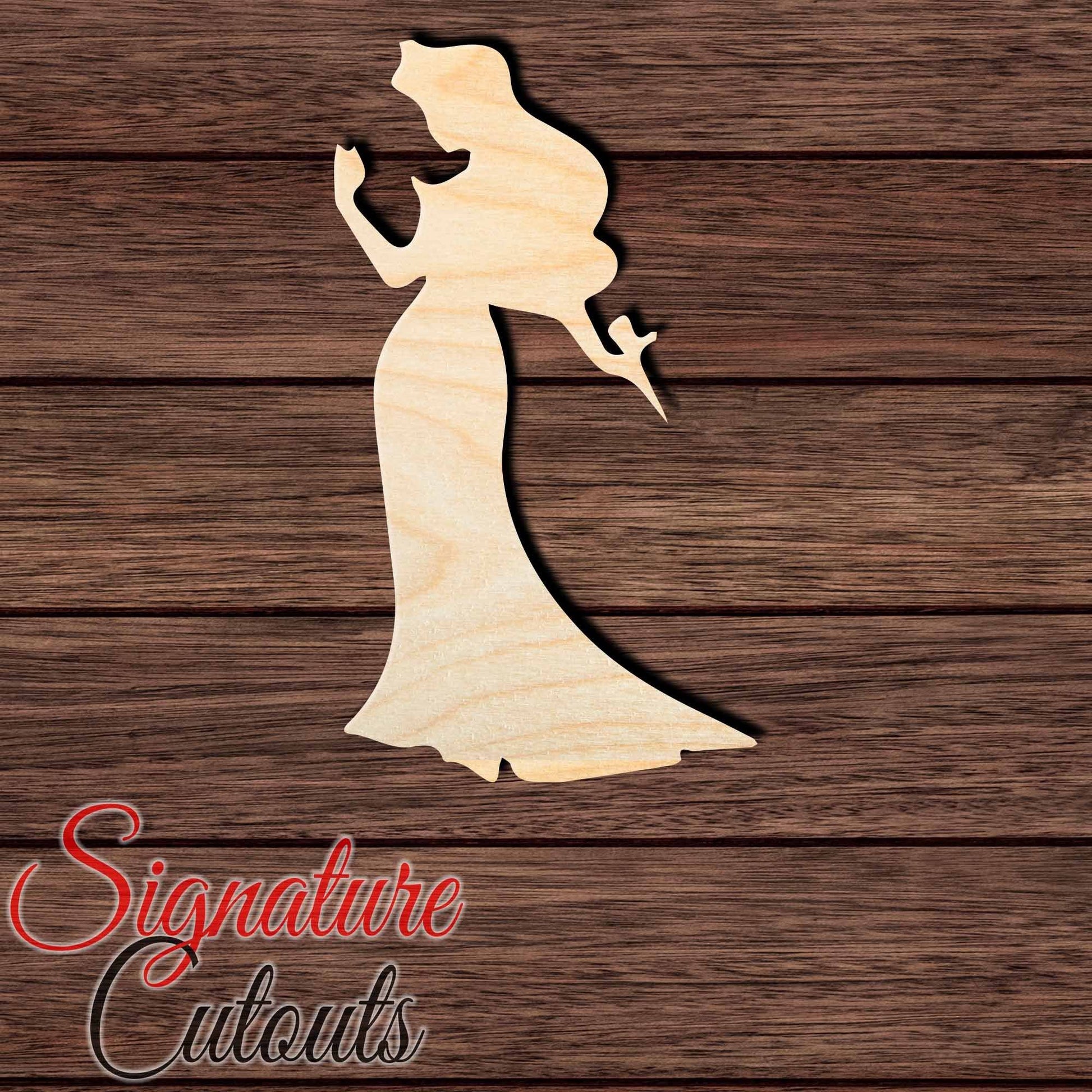 Princess 008 Shape Cutout in Wood, Acrylic or Acrylic Mirror - Signature Cutouts