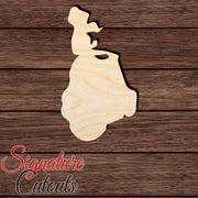 Princess 013 Shape Cutout in Wood, Acrylic or Acrylic Mirror - Signature Cutouts