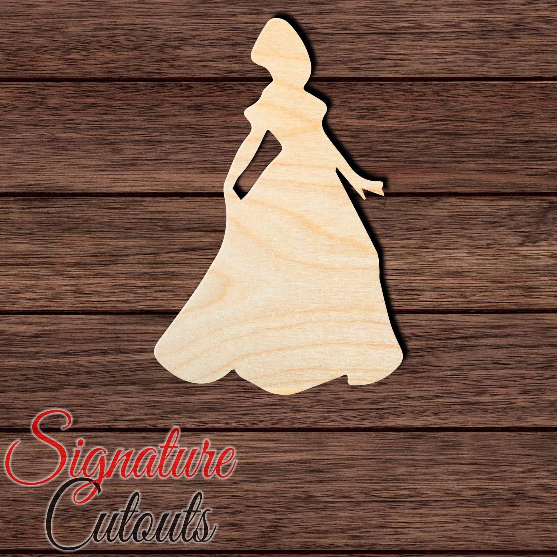 Princess 014 Shape Cutout in Wood, Acrylic or Acrylic Mirror - Signature Cutouts