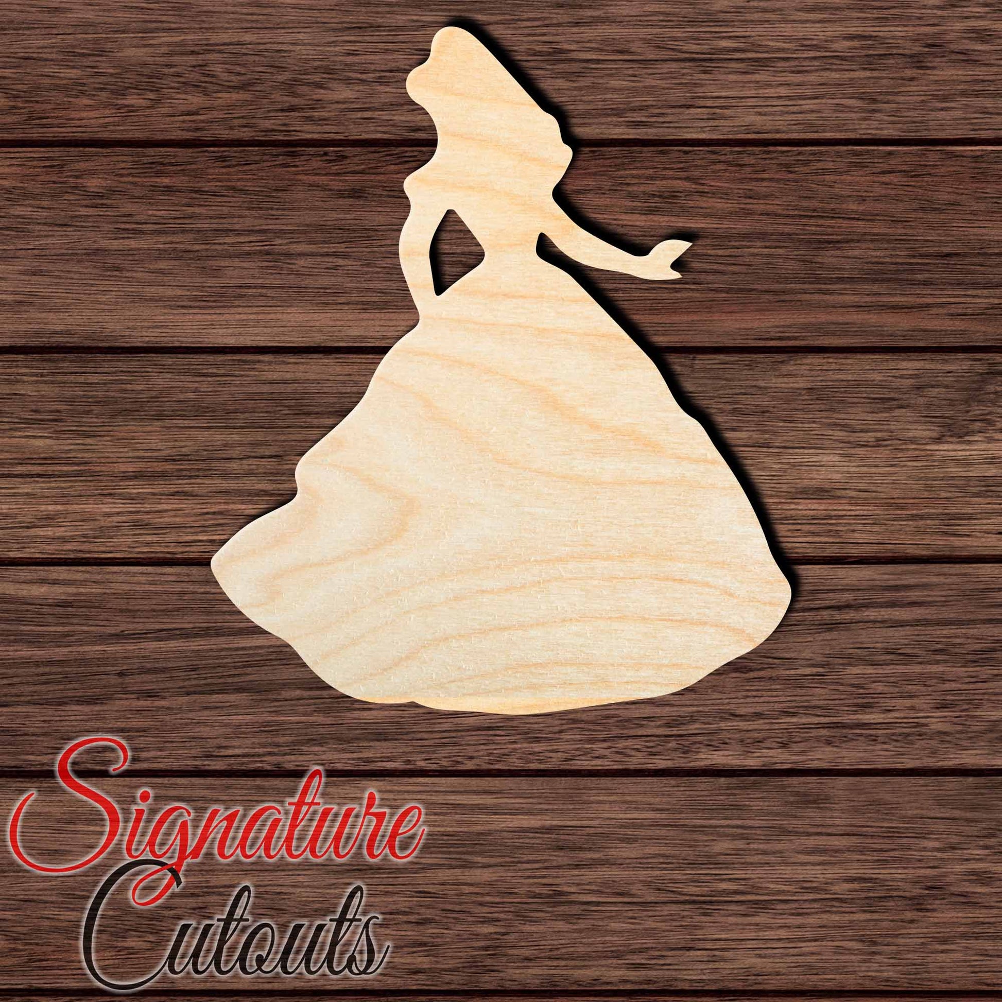 Princess 016 Shape Cutout in Wood, Acrylic or Acrylic Mirror - Signature Cutouts