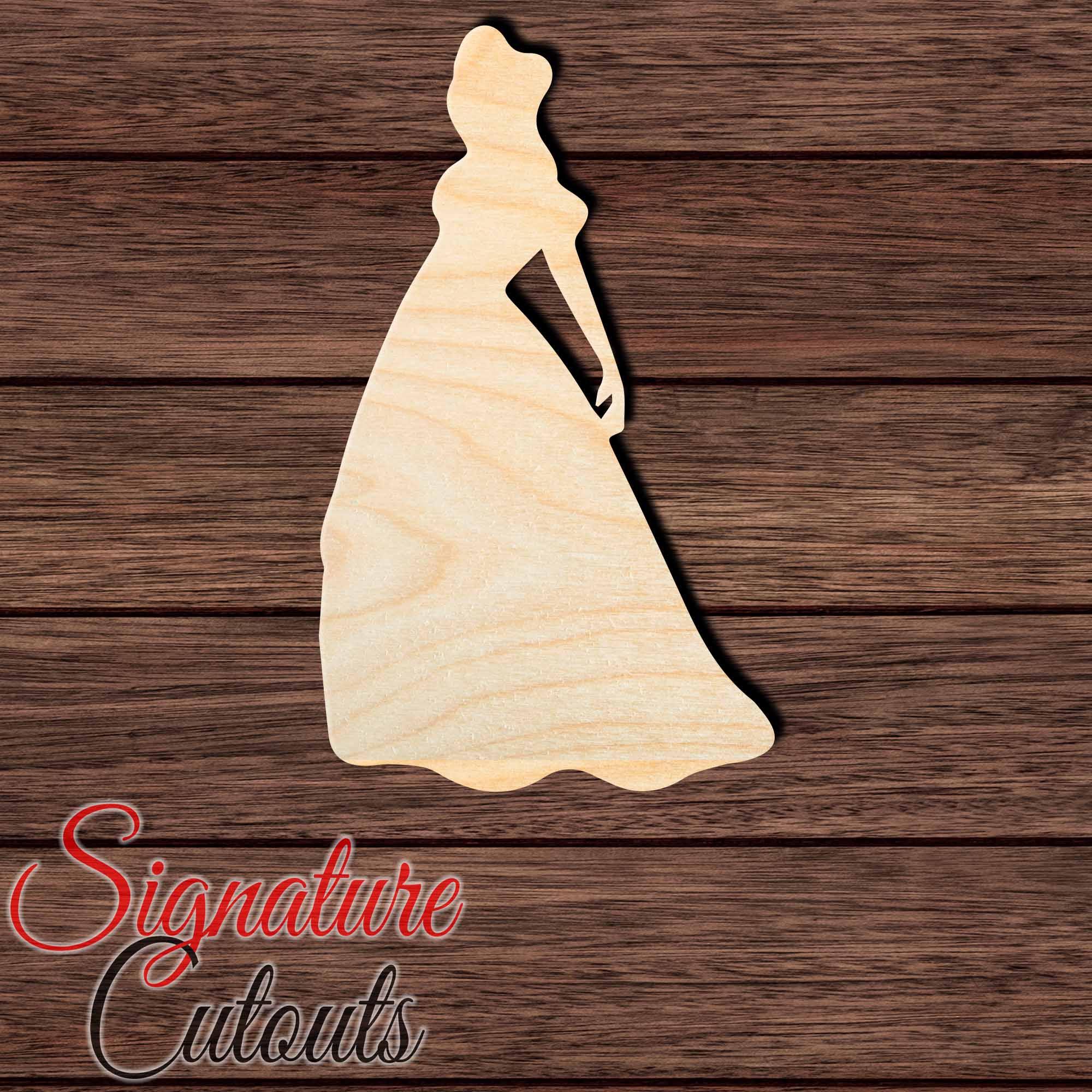 Princess 017 Shape Cutout in Wood, Acrylic or Acrylic Mirror - Signature Cutouts