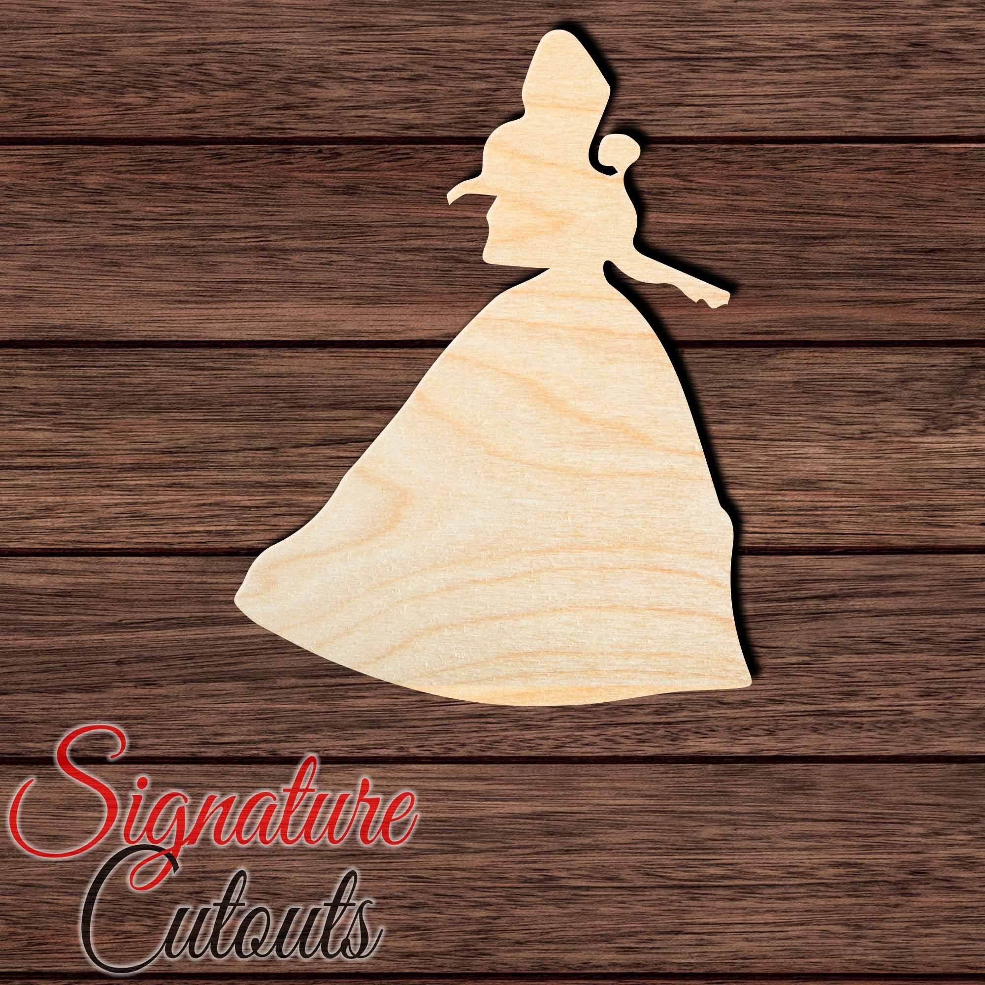 Princess 018 Shape Cutout in Wood, Acrylic or Acrylic Mirror - Signature Cutouts