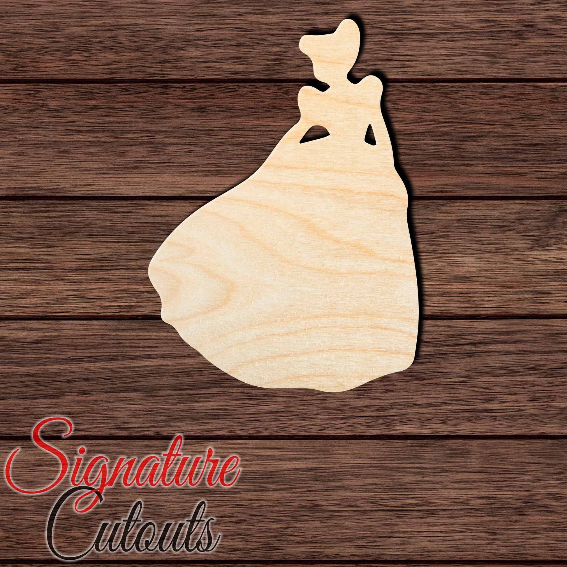 Princess 019 Shape Cutout in Wood, Acrylic or Acrylic Mirror - Signature Cutouts