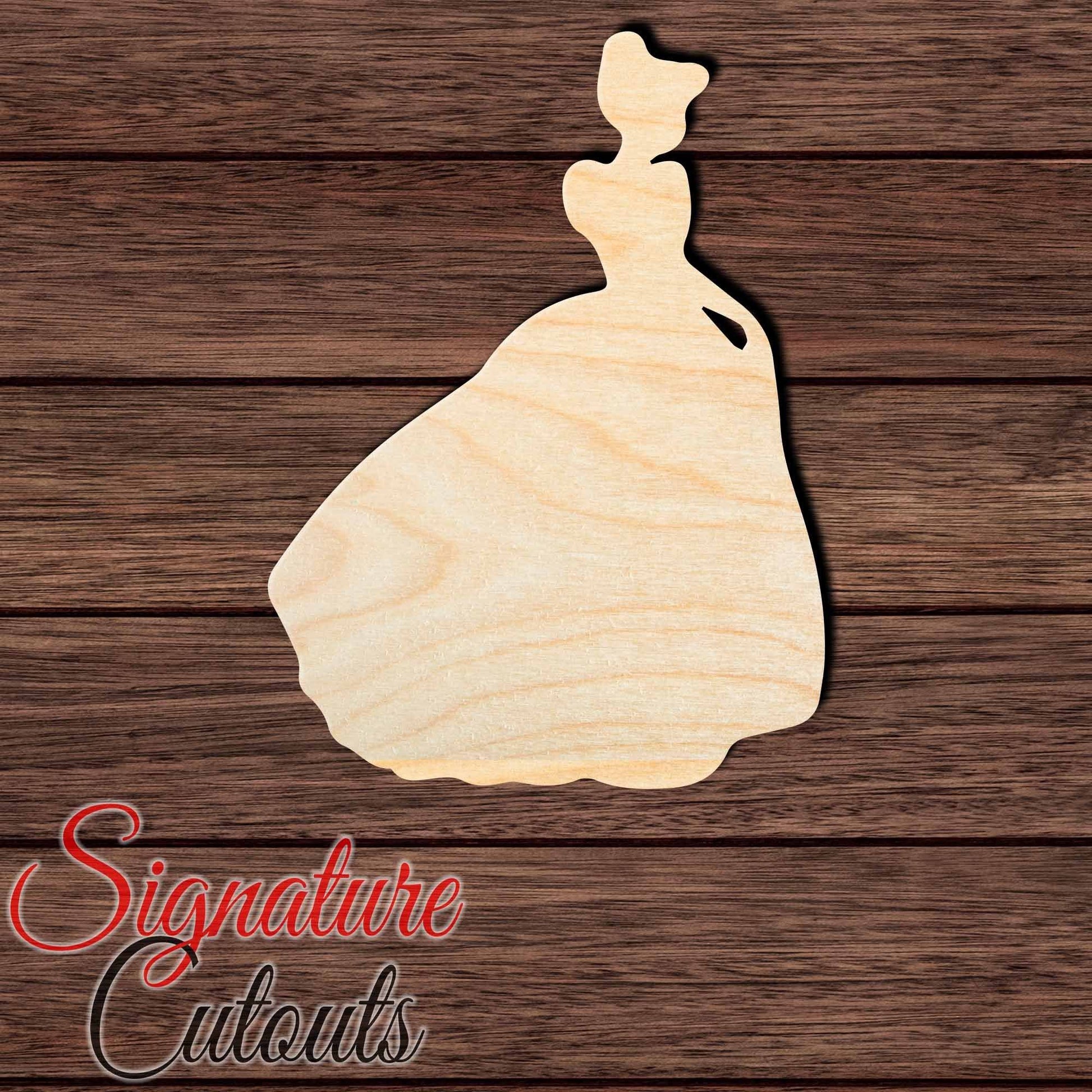 Princess 024 Shape Cutout in Wood, Acrylic or Acrylic Mirror - Signature Cutouts