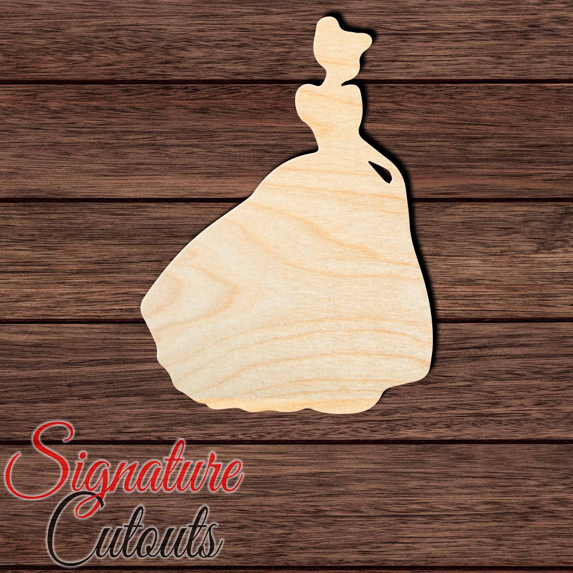 Princess 024 Shape Cutout in Wood, Acrylic or Acrylic Mirror - Signature Cutouts