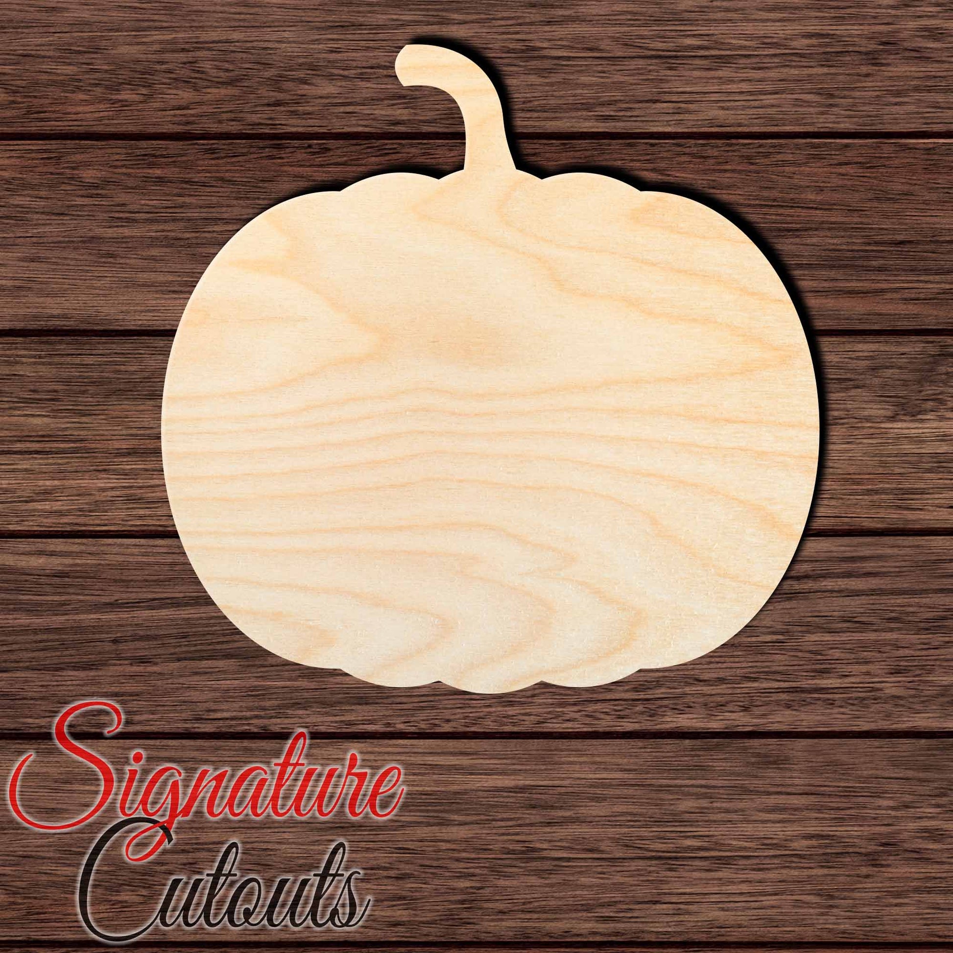 Pumpkin 002 Shape Cutout in Wood, Acrylic or Acrylic Mirror - Signature Cutouts