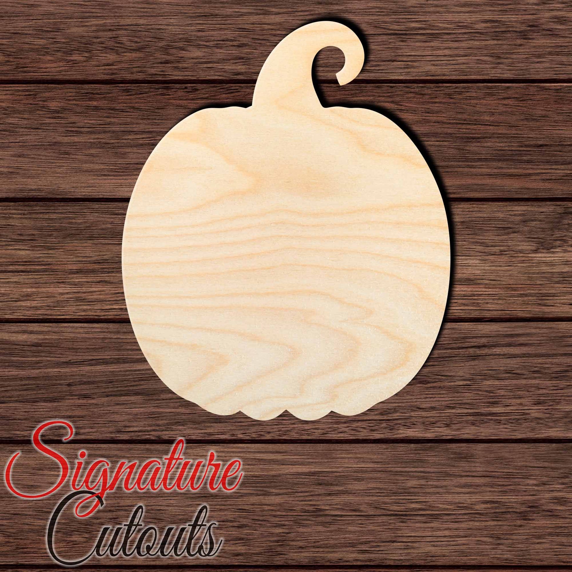 Pumpkin 003 Shape Cutout in Wood, Acrylic or Acrylic Mirror - Signature Cutouts