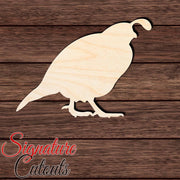 Quail 001 Shape Cutout in Wood, Acrylic or Acrylic Mirror Craft Shapes & Bases Signature Cutouts 