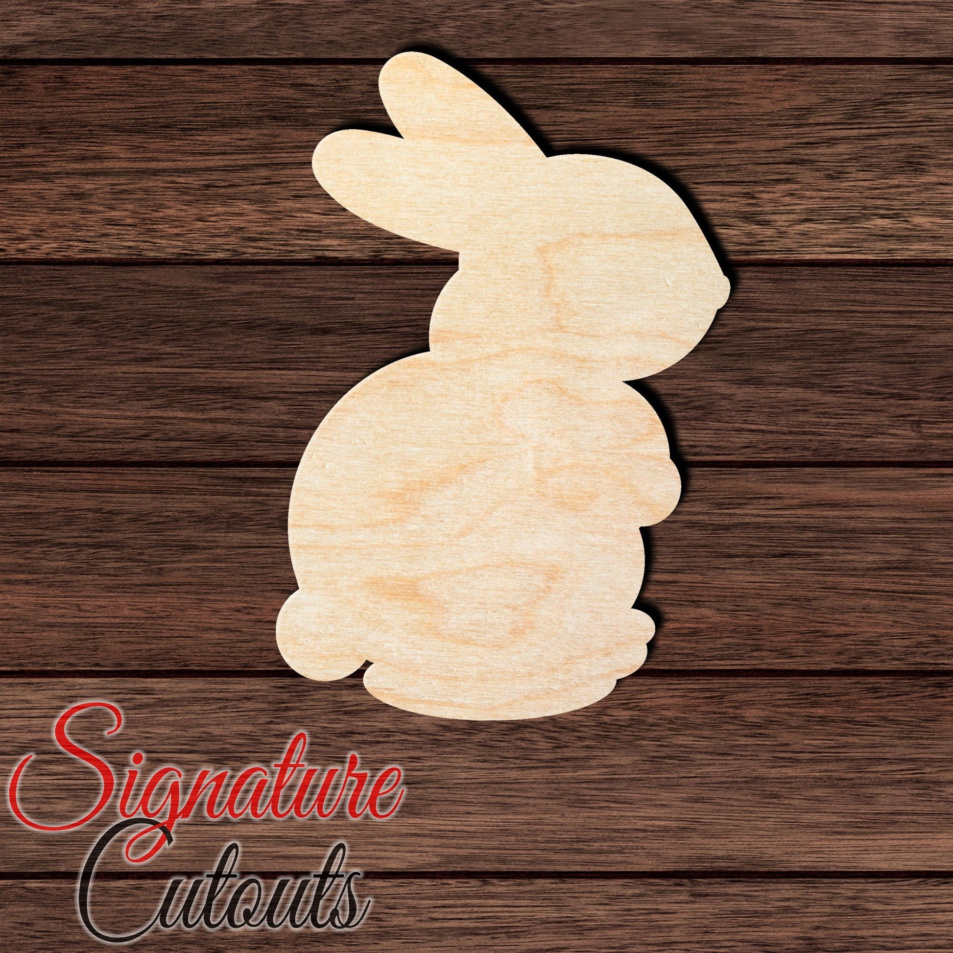 Rabbit 009 Shape Cutout in Wood, Acrylic or Acrylic Mirror - Signature Cutouts