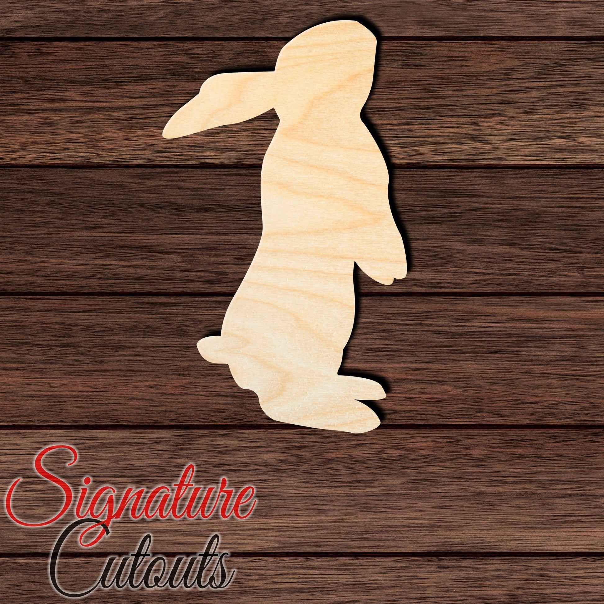 Rabbit 020 Shape Cutout in Wood, Acrylic or Acrylic Mirror - Signature Cutouts
