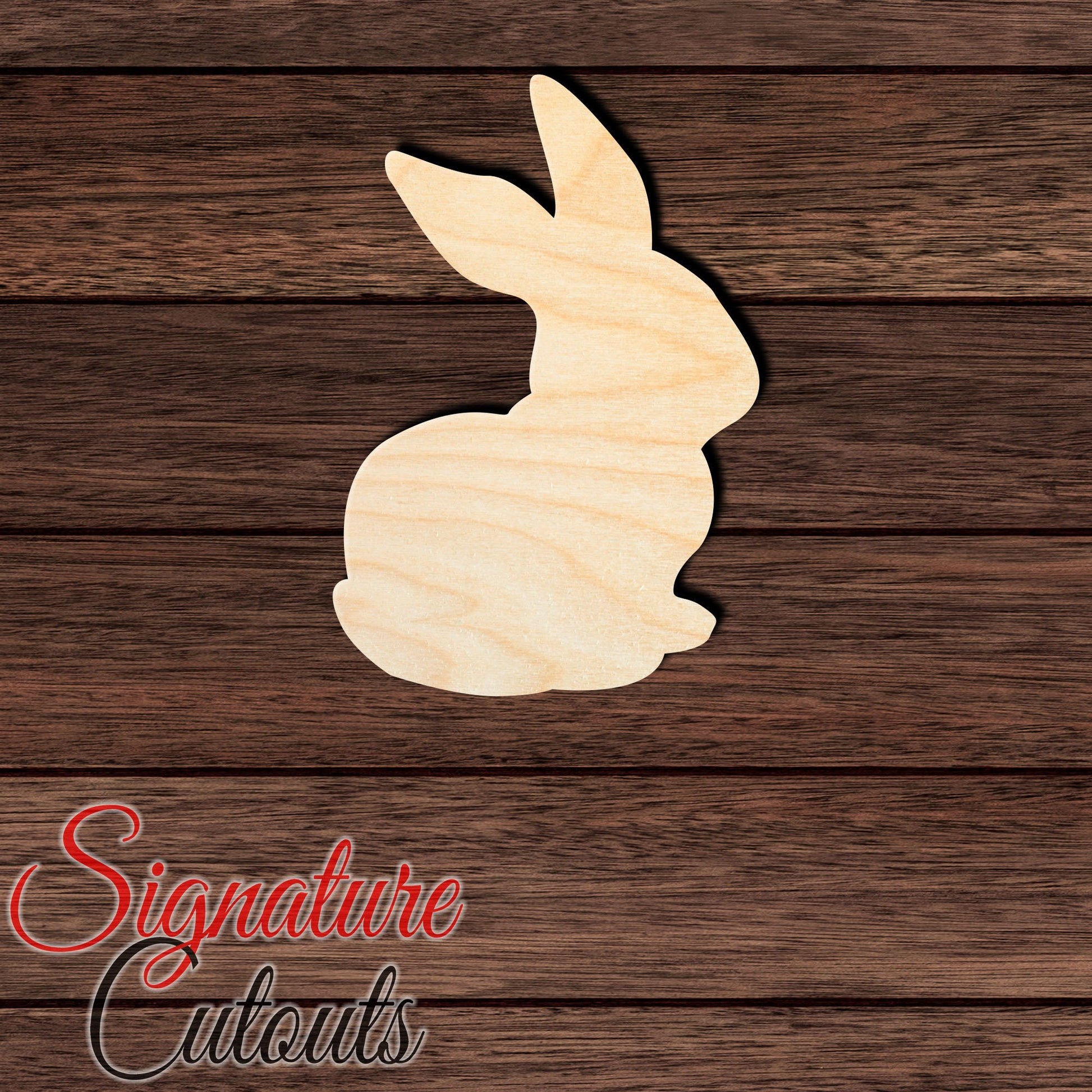 Rabbit 028 Shape Cutout in Wood, Acrylic or Acrylic Mirror - Signature Cutouts