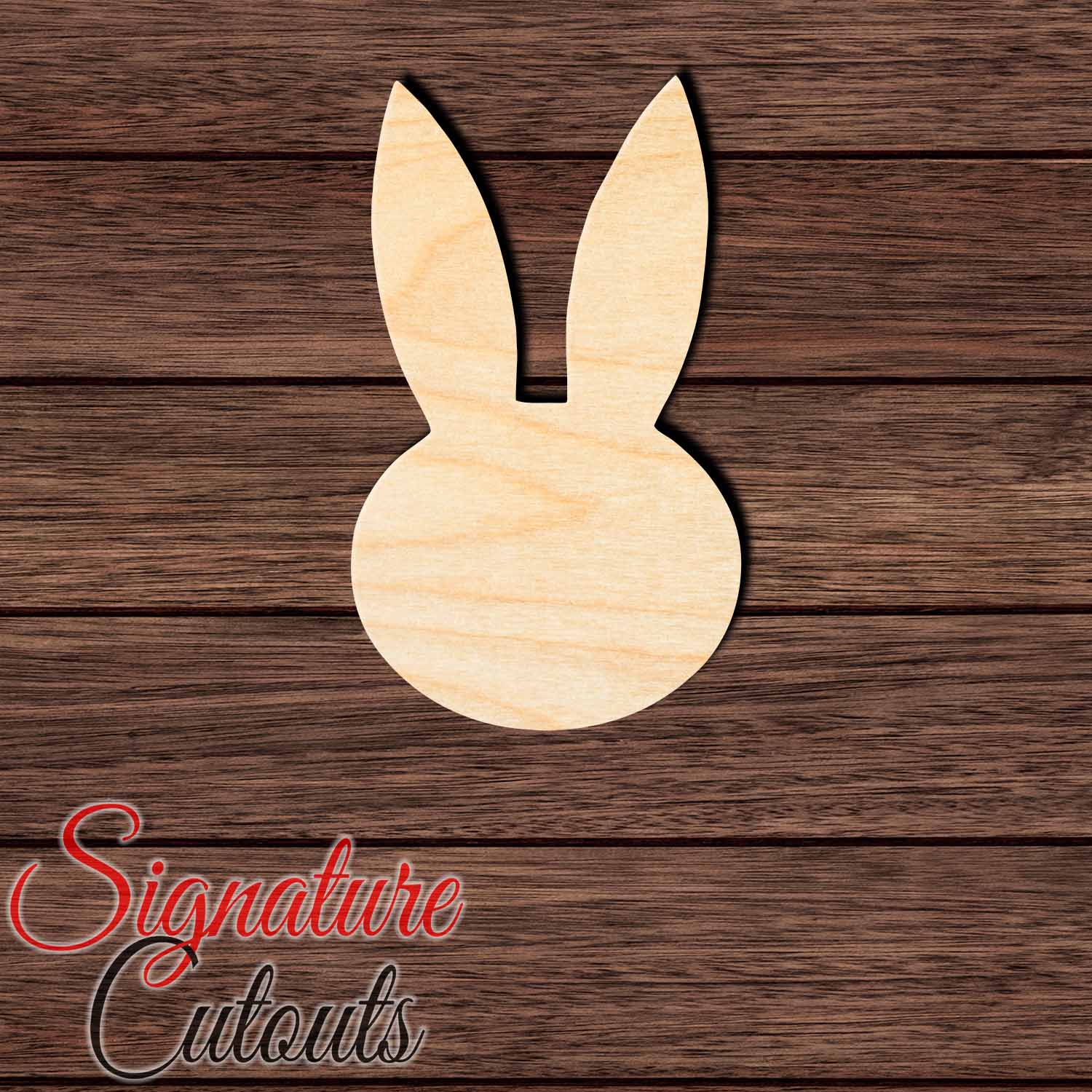 Rabbit 034 Shape Cutout in Wood, Acrylic or Acrylic Mirror - Signature Cutouts