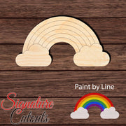 Rainbow 001 - Paint by Line Shape Cutout - Signature Cutouts