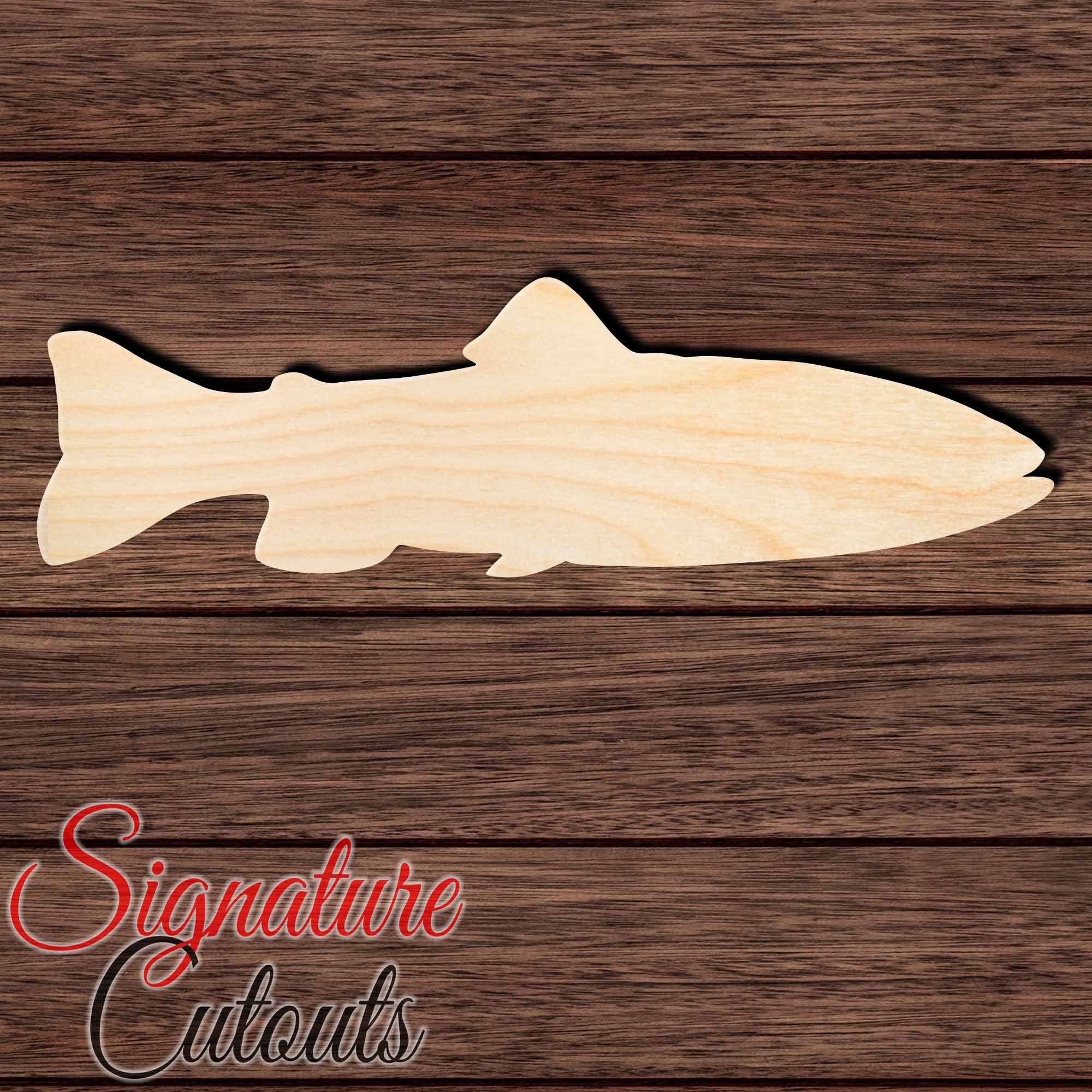 Rainbow Trout Shape Cutout in Wood, Acrylic or Acrylic Mirror - Signature Cutouts