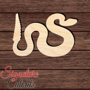 Rattlesnake 001 Shape Cutout in Wood, Acrylic or Acrylic Mirror - Signature Cutouts