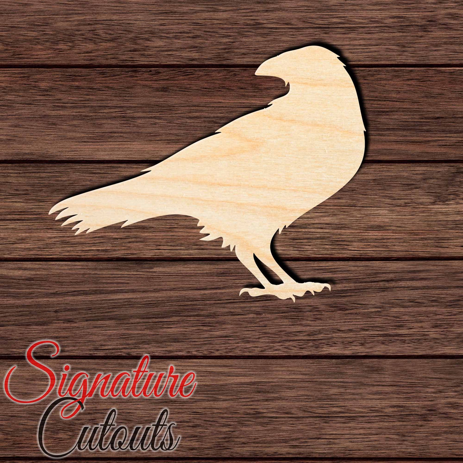 Raven 001 Shape Cutout in Wood, Acrylic or Acrylic Mirror - Signature Cutouts