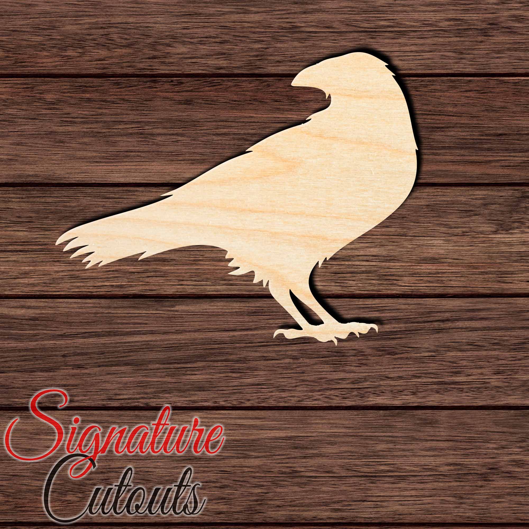 Raven 001 Shape Cutout in Wood, Acrylic or Acrylic Mirror - Signature Cutouts