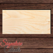 Rectangle Shape Cutout in Wood, Acrylic or Acrylic Mirror - Signature Cutouts