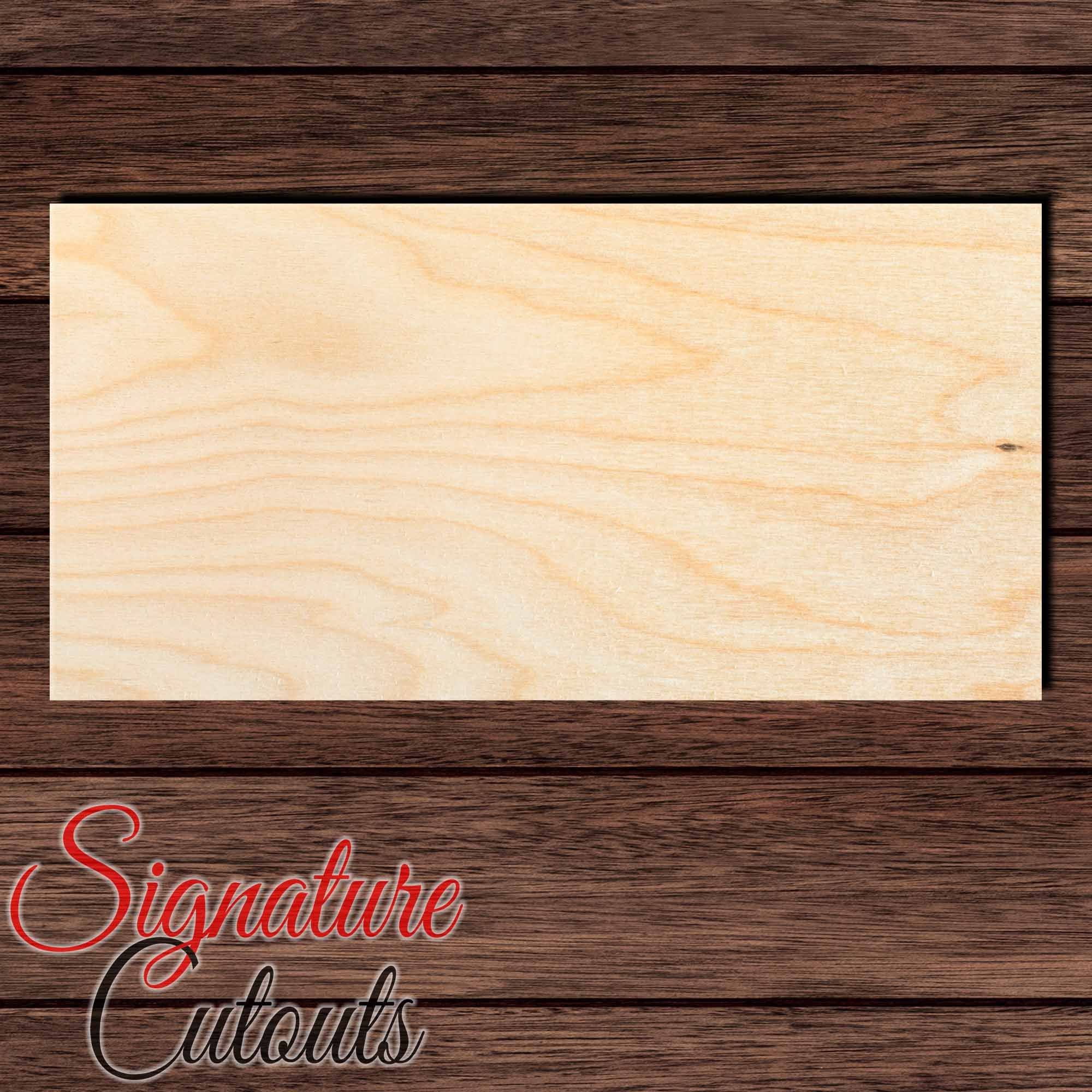 Rectangle Shape Cutout in Wood, Acrylic or Acrylic Mirror - Signature Cutouts
