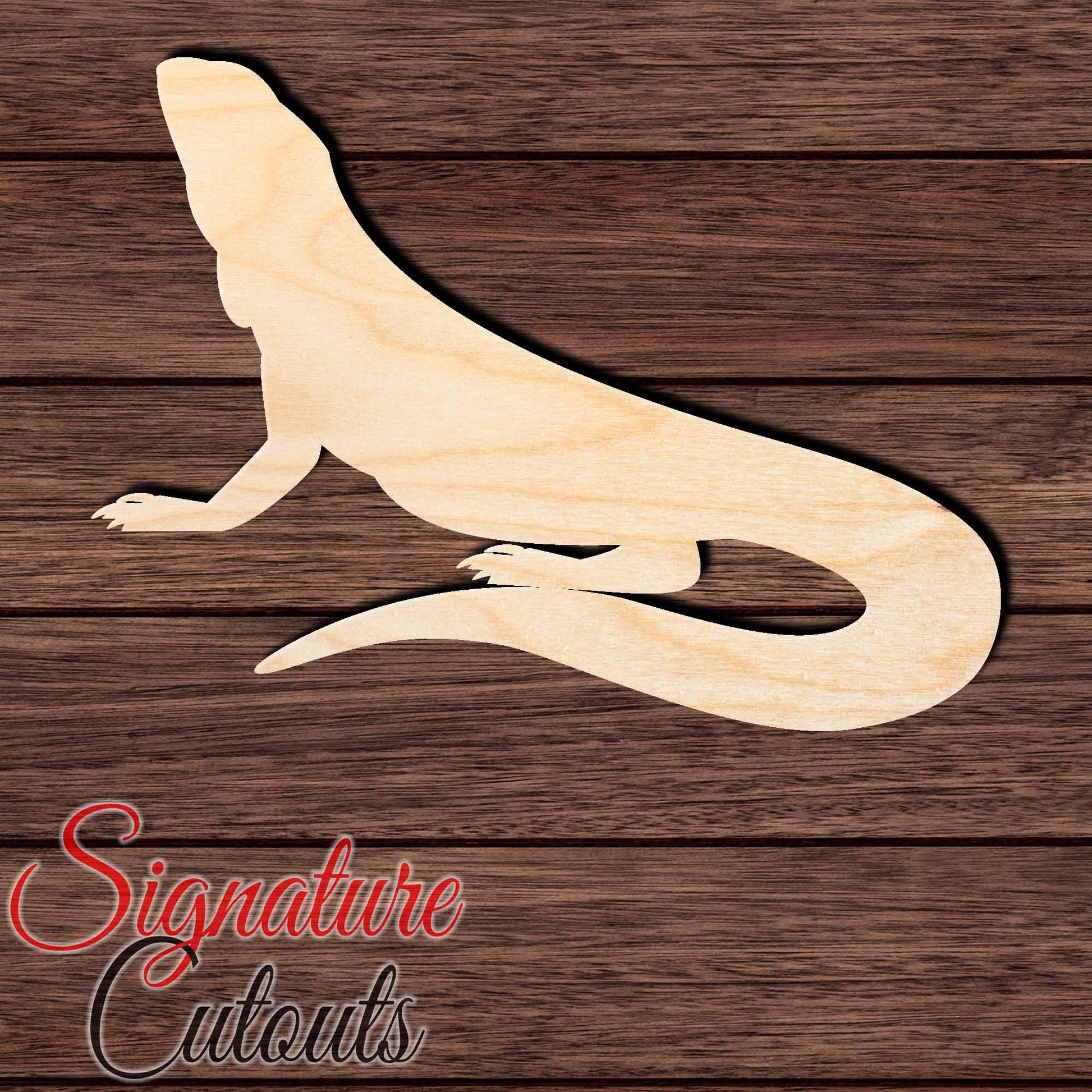 Reptile Dragon 003 Shape Cutout in Wood, Acrylic or Acrylic Mirror Craft Shapes & Bases Signature Cutouts 