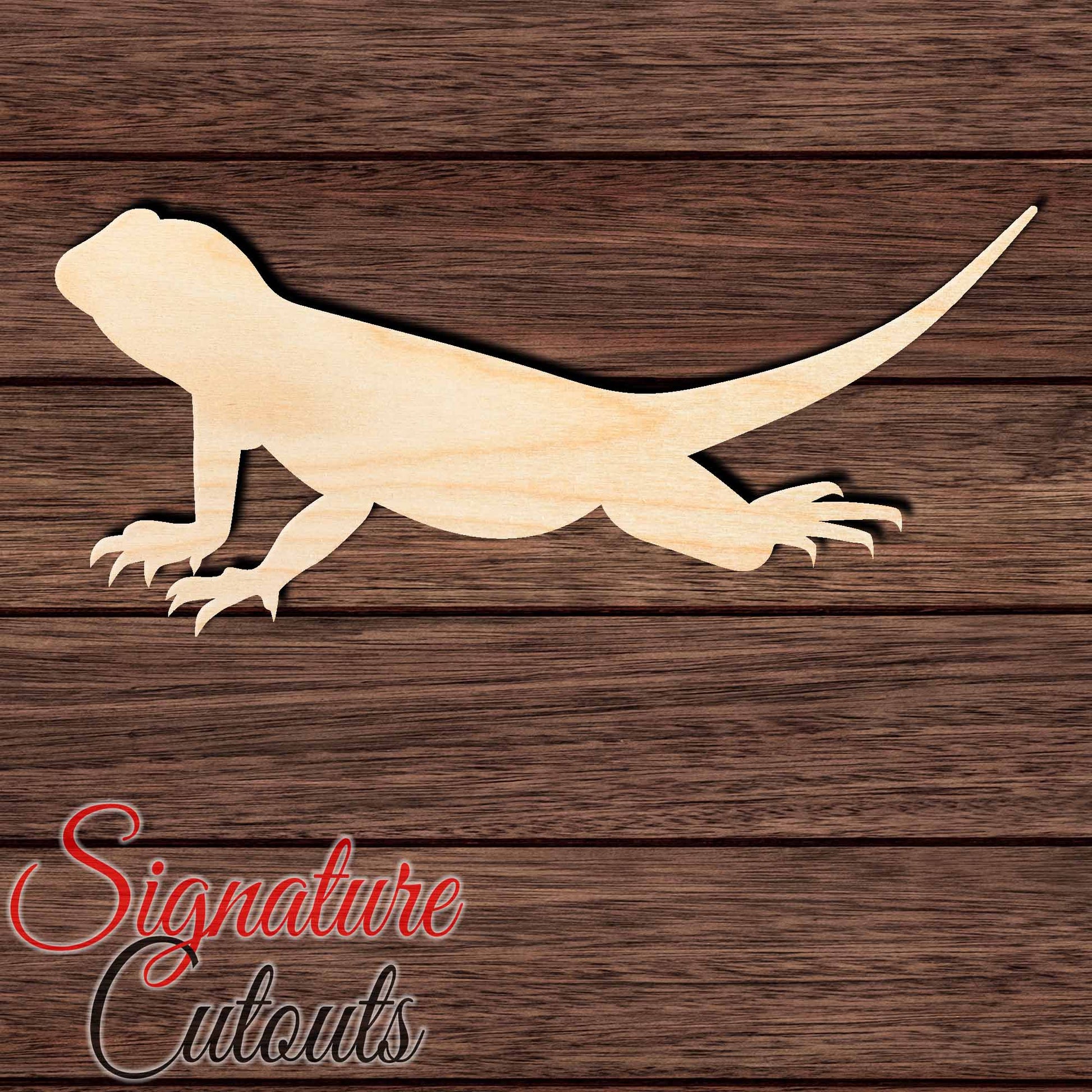 Reptile Dragon 004 Shape Cutout in Wood, Acrylic or Acrylic Mirror Craft Shapes & Bases Signature Cutouts 