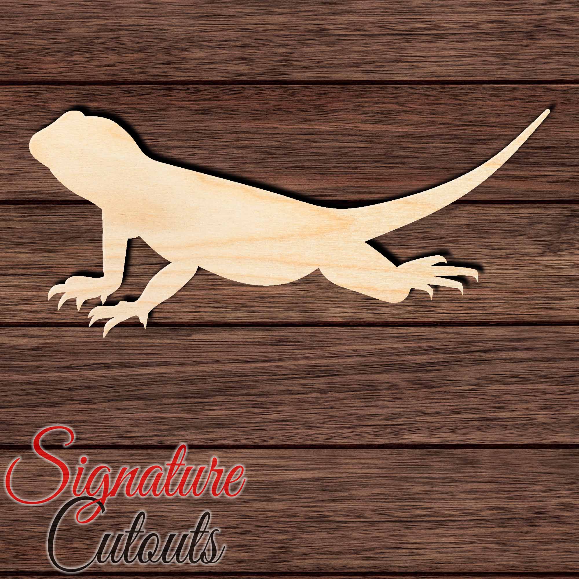 Reptile Dragon 004 Shape Cutout in Wood, Acrylic or Acrylic Mirror Craft Shapes & Bases Signature Cutouts 