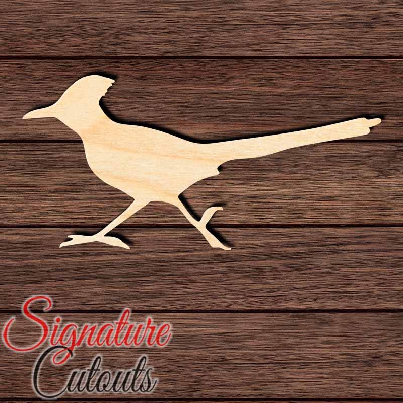 Roadrunner 001 Shape Cutout in Wood, Acrylic or Acrylic Mirror - Signature Cutouts