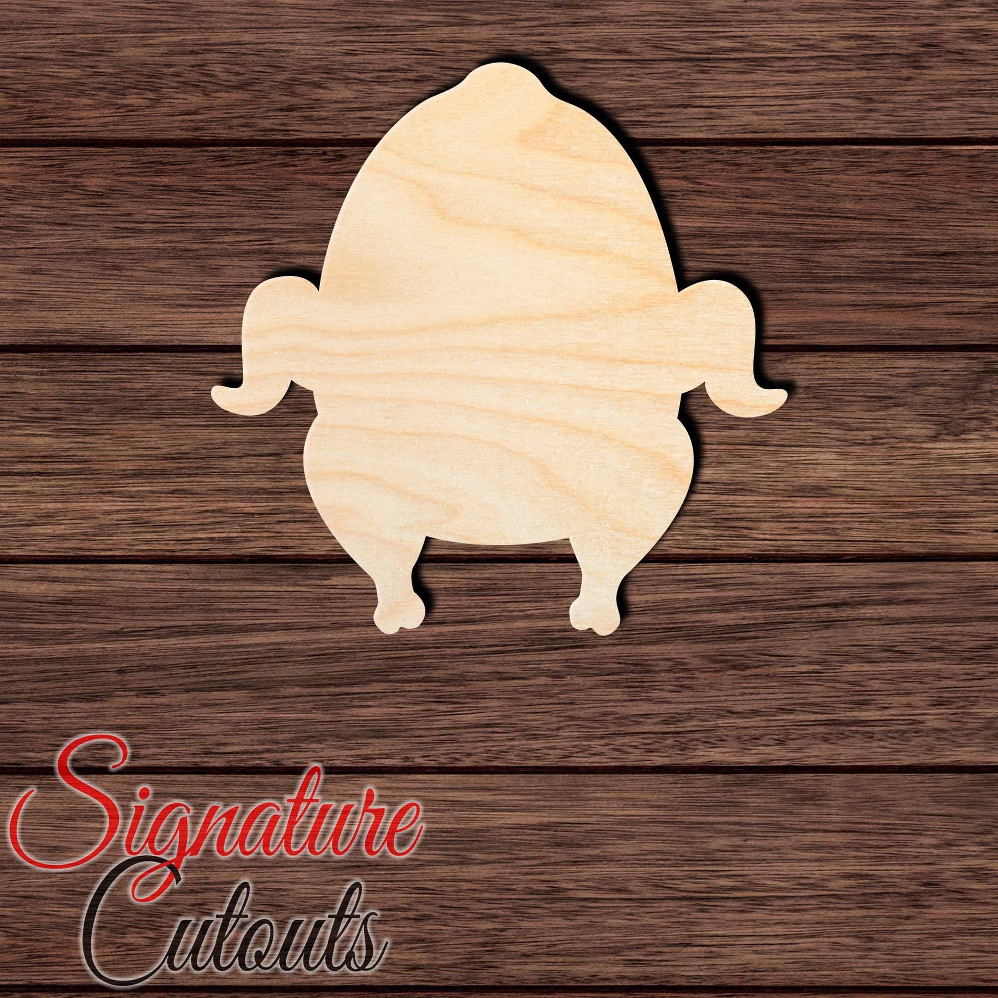 Roasted Turkey 001 Shape Cutout in Wood, Acrylic or Acrylic Mirror - Signature Cutouts