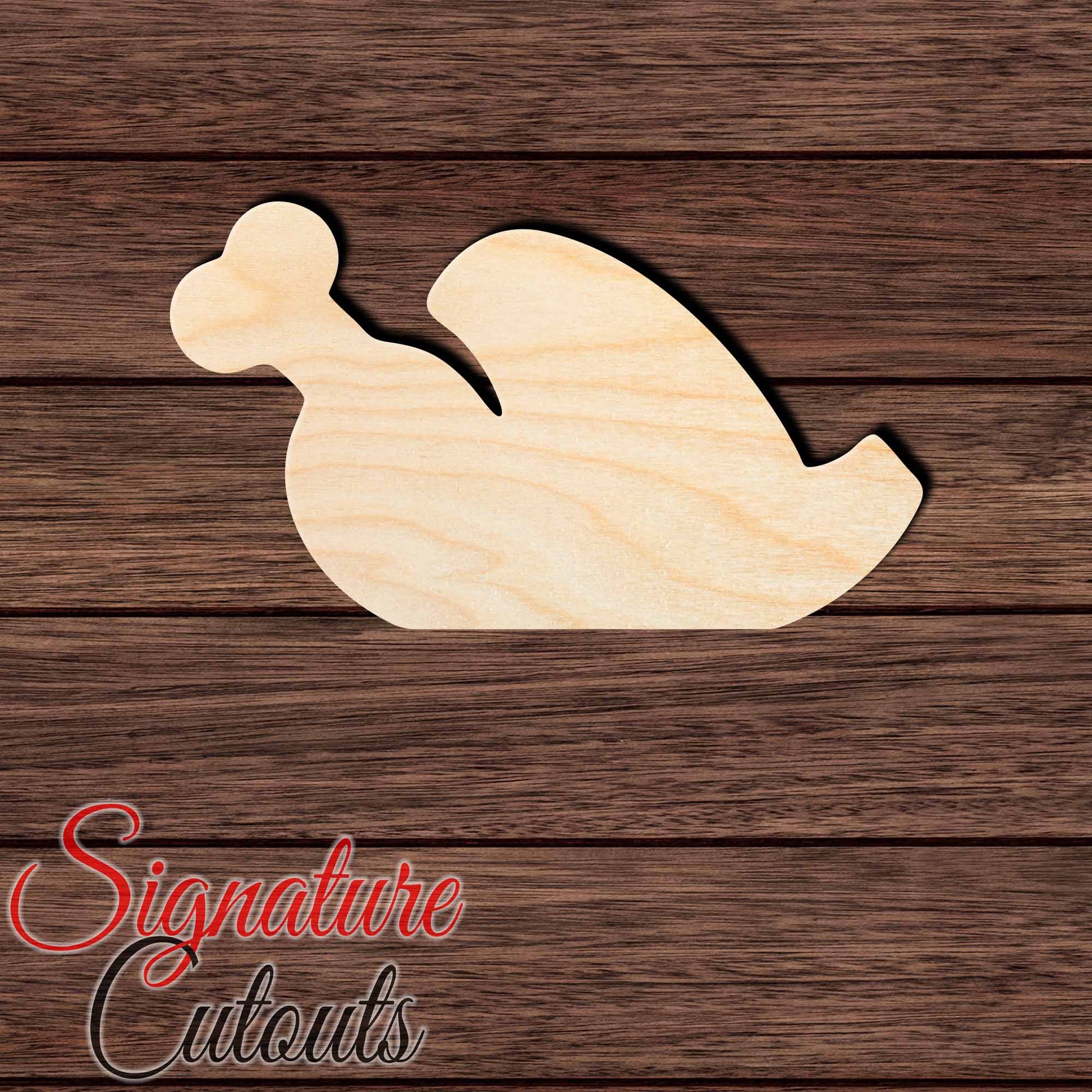 Roasted Turkey 002 Shape Cutout in Wood, Acrylic or Acrylic Mirror - Signature Cutouts