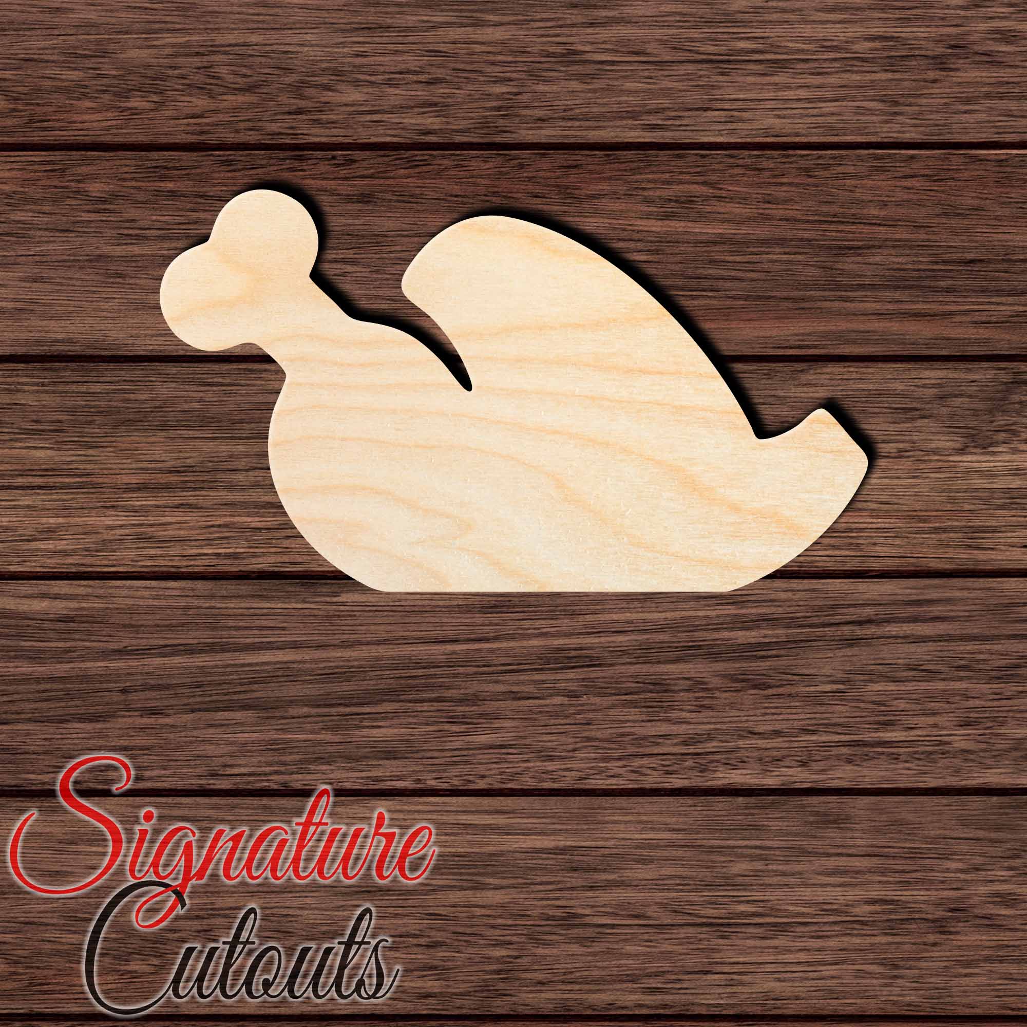 Roasted Turkey 002 Shape Cutout in Wood, Acrylic or Acrylic Mirror - Signature Cutouts