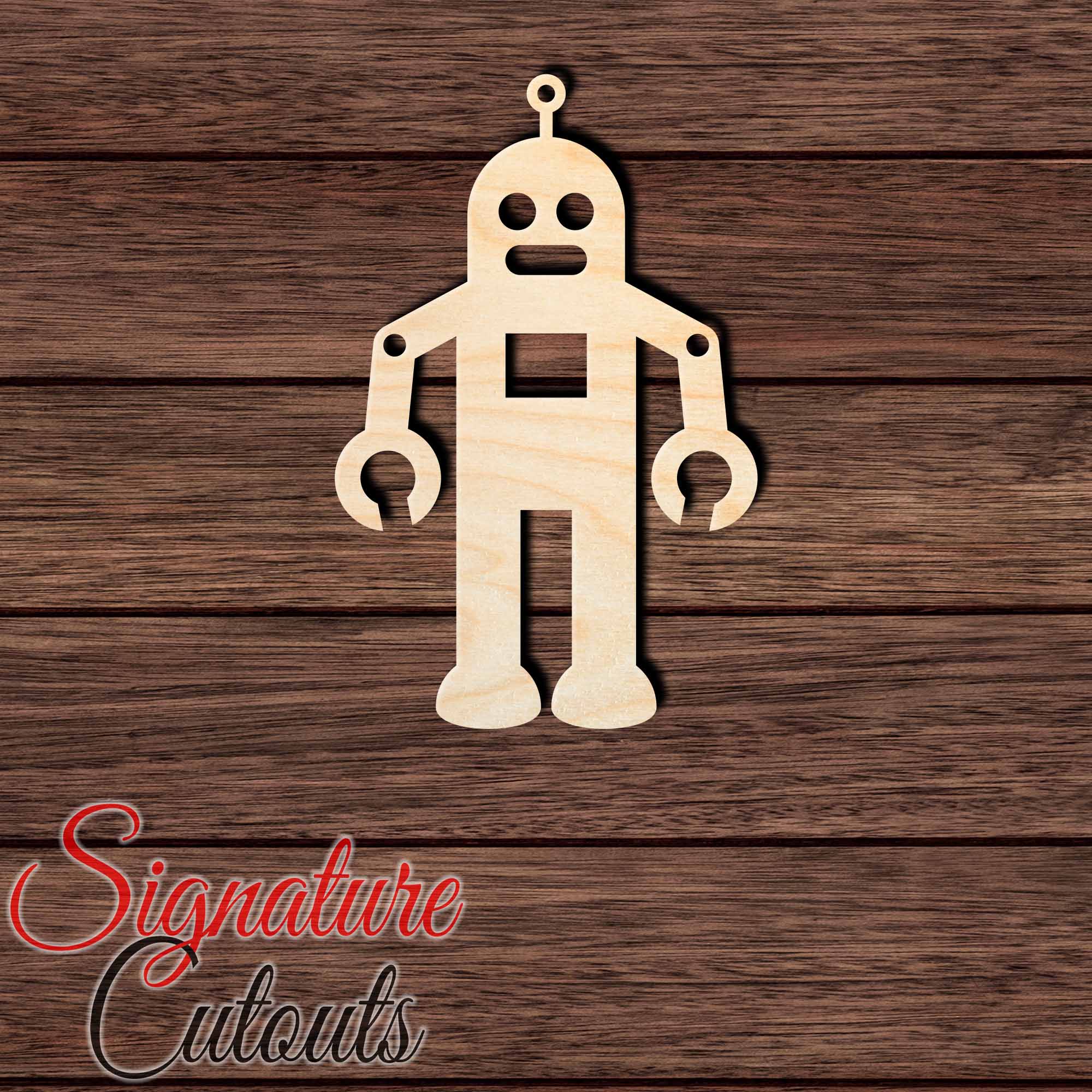 Robot 001 Shape Cutout in Wood, Acrylic or Acrylic Mirror - Signature Cutouts