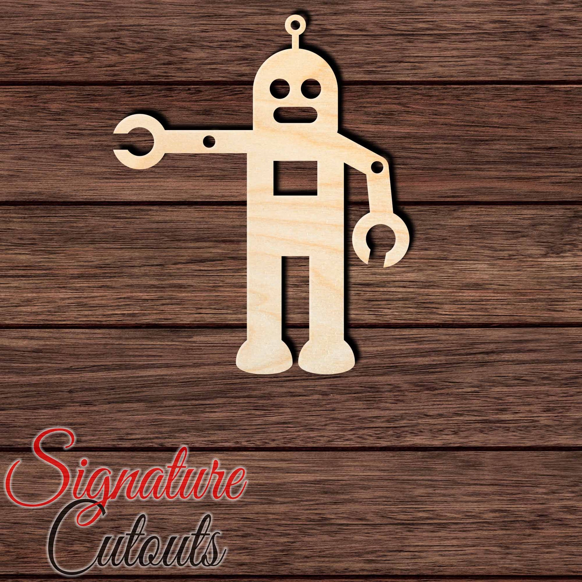 Robot 004 Shape Cutout in Wood, Acrylic or Acrylic Mirror - Signature Cutouts