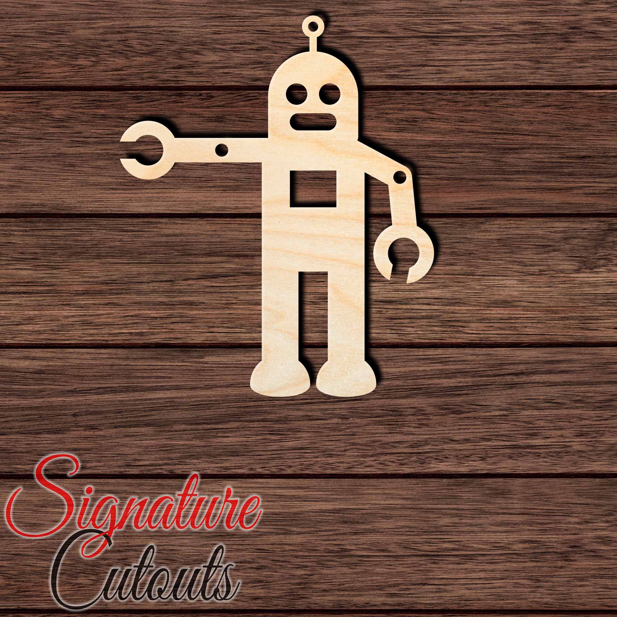 Robot 004 Shape Cutout in Wood, Acrylic or Acrylic Mirror - Signature Cutouts