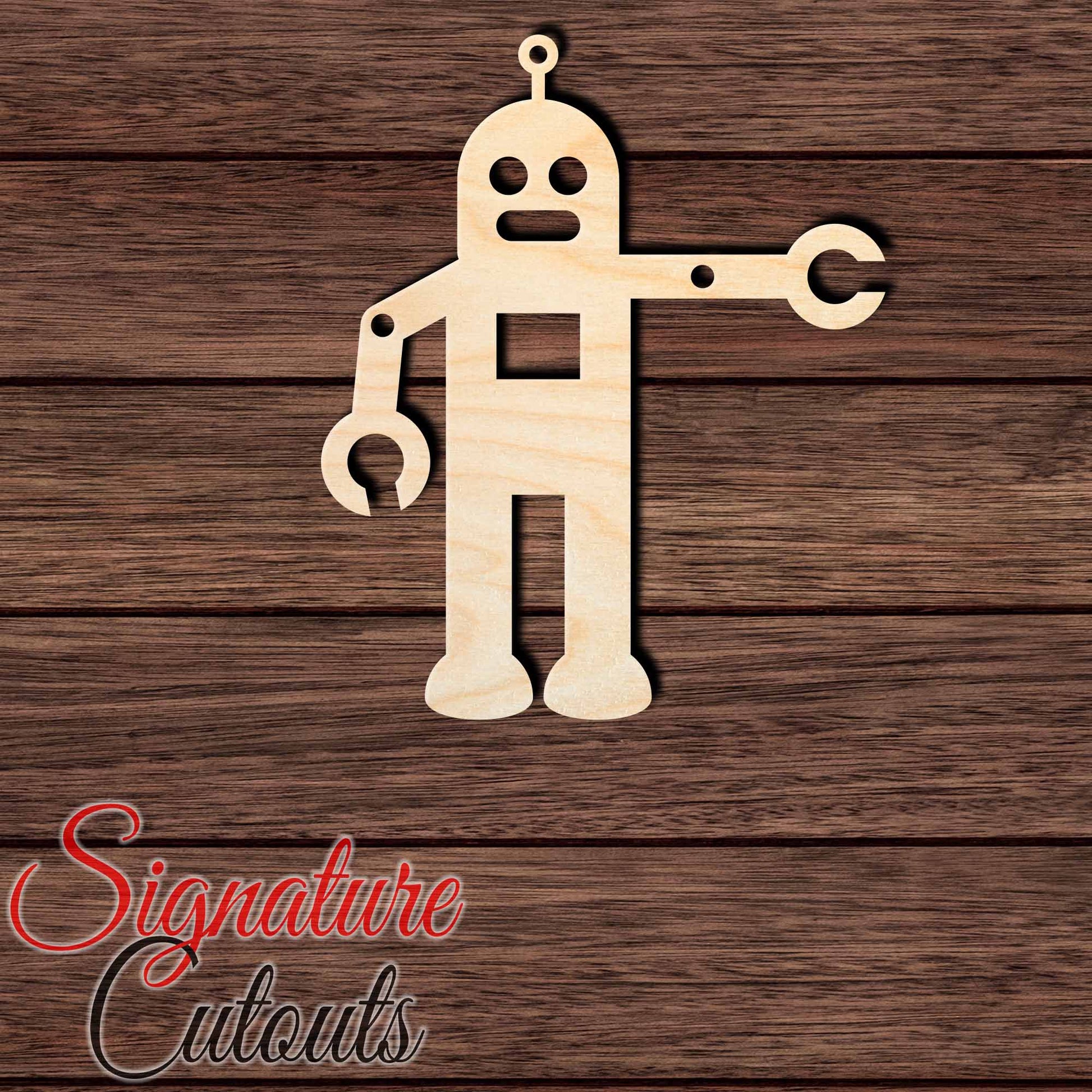 Robot 005 Shape Cutout in Wood, Acrylic or Acrylic Mirror - Signature Cutouts