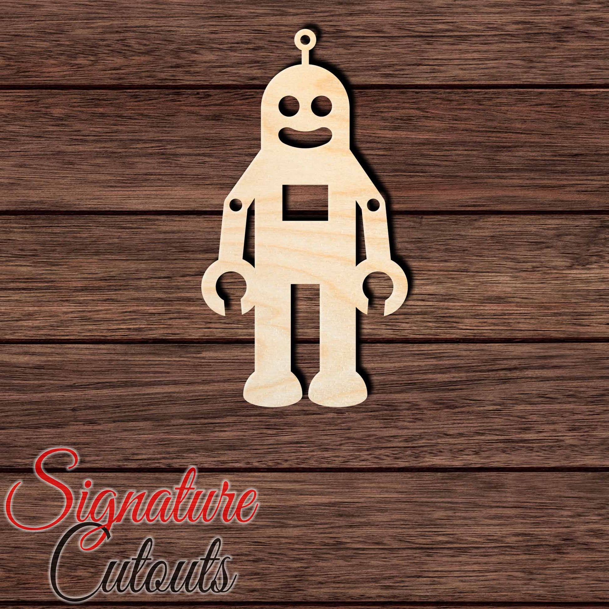 Robot 006 Shape Cutout in Wood, Acrylic or Acrylic Mirror - Signature Cutouts