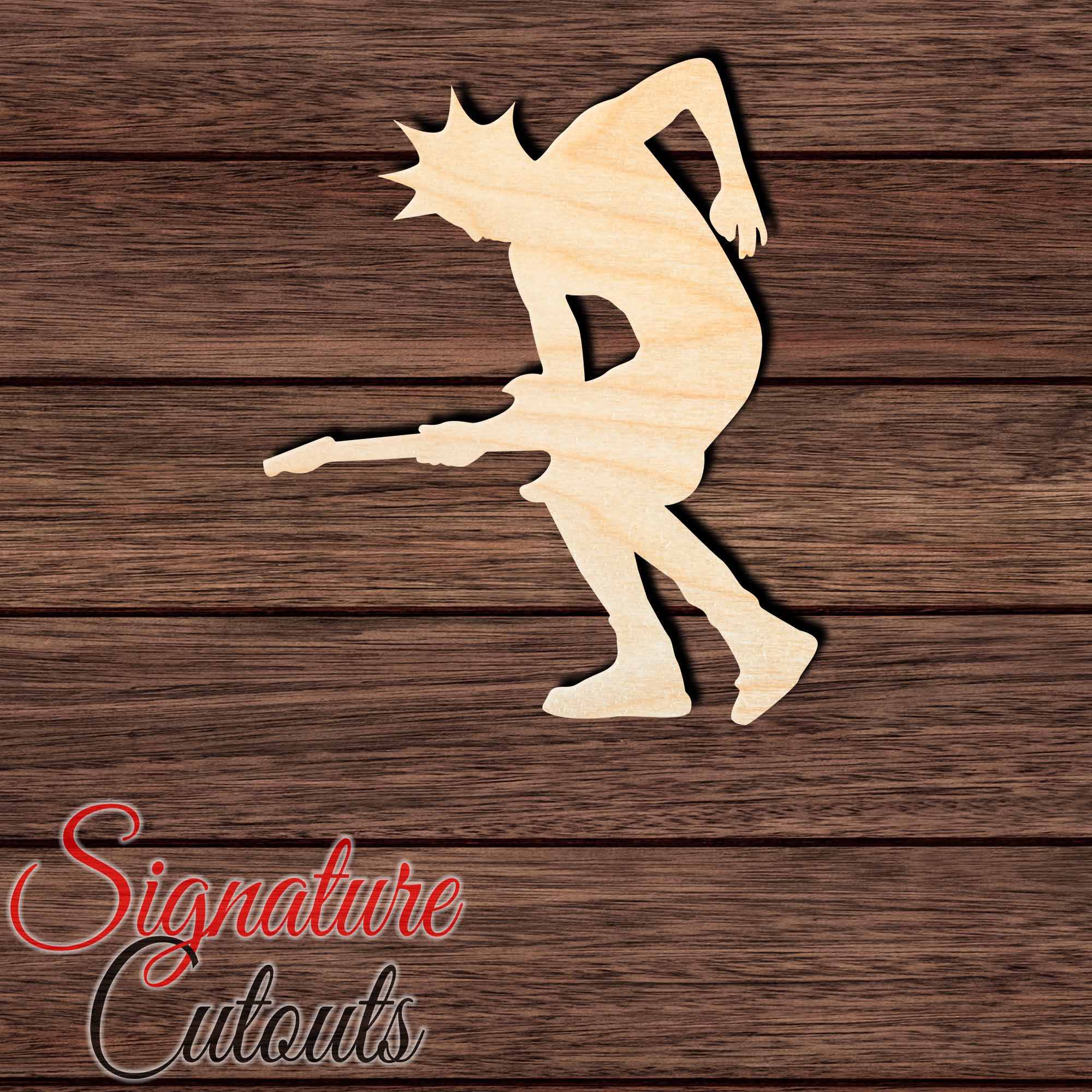 Rockstar 001 Shape Cutout in Wood, Acrylic or Acrylic Mirror - Signature Cutouts