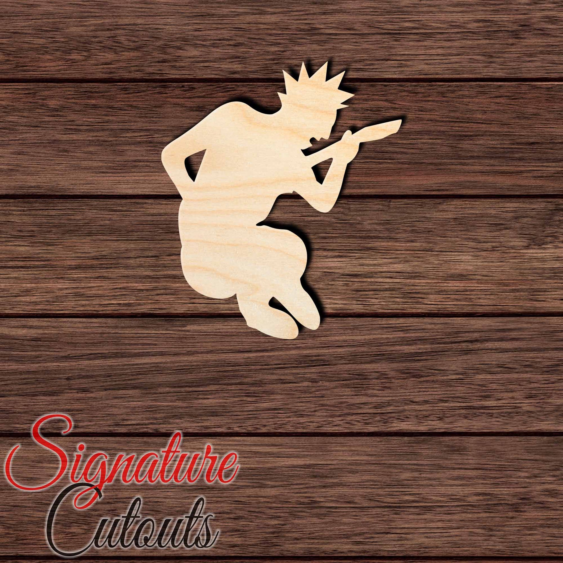 Rockstar 003 Shape Cutout in Wood, Acrylic or Acrylic Mirror - Signature Cutouts