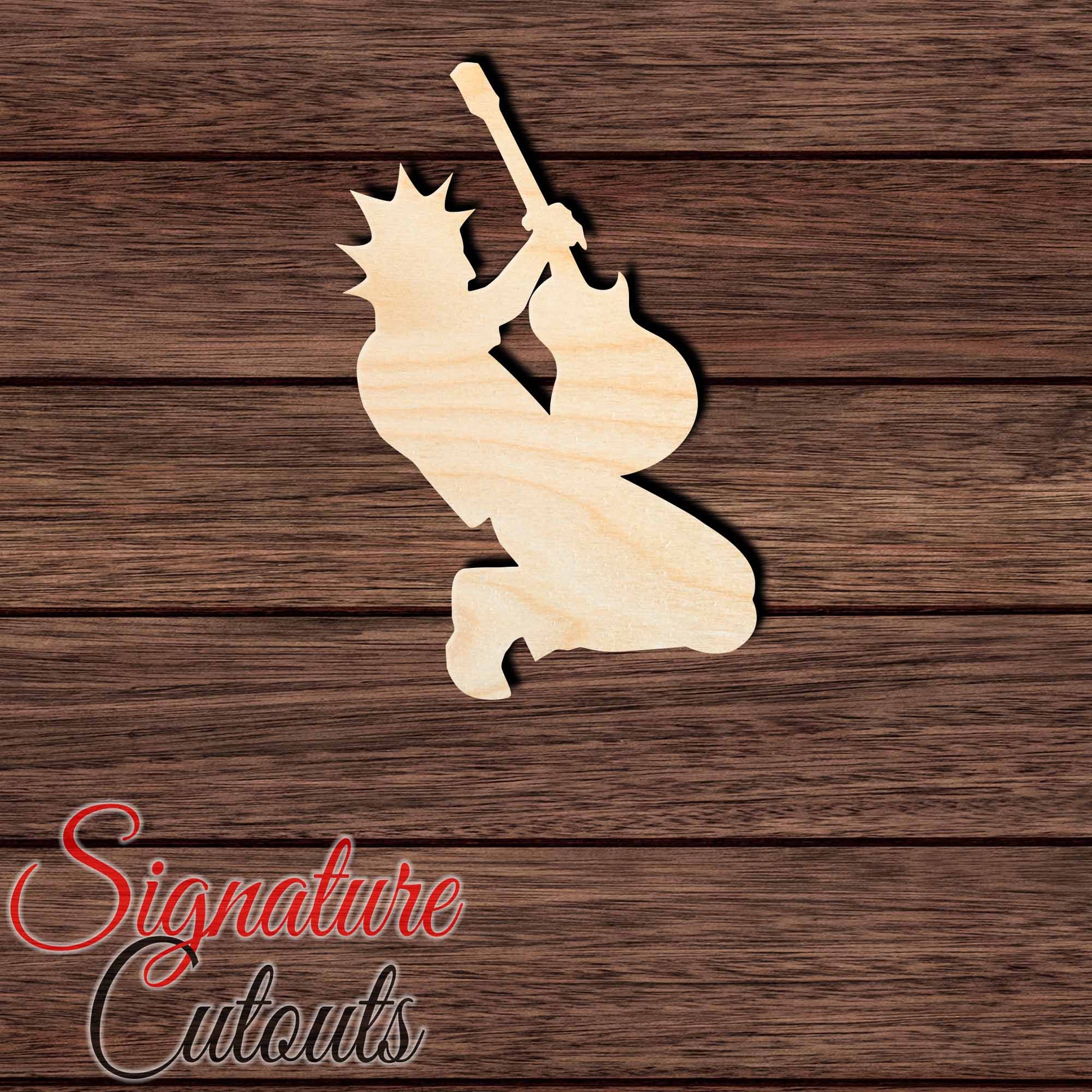 Rockstar 004 Shape Cutout in Wood, Acrylic or Acrylic Mirror - Signature Cutouts