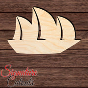 Sailboat 001 Shape Cutout in Wood, Acrylic or Acrylic Mirror - Signature Cutouts