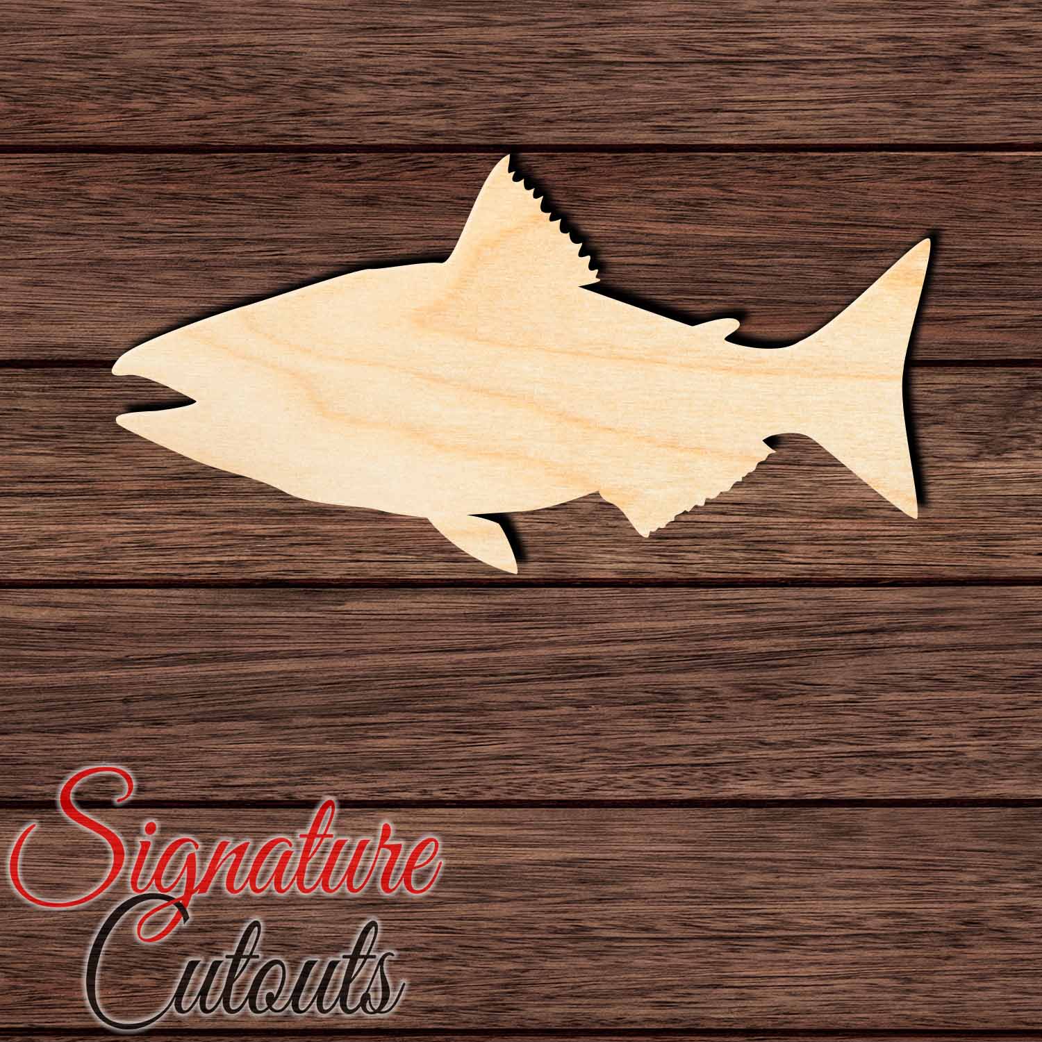 Salmon Chinook 002 Shape Cutout in Wood, Acrylic or Acrylic Mirror - Signature Cutouts