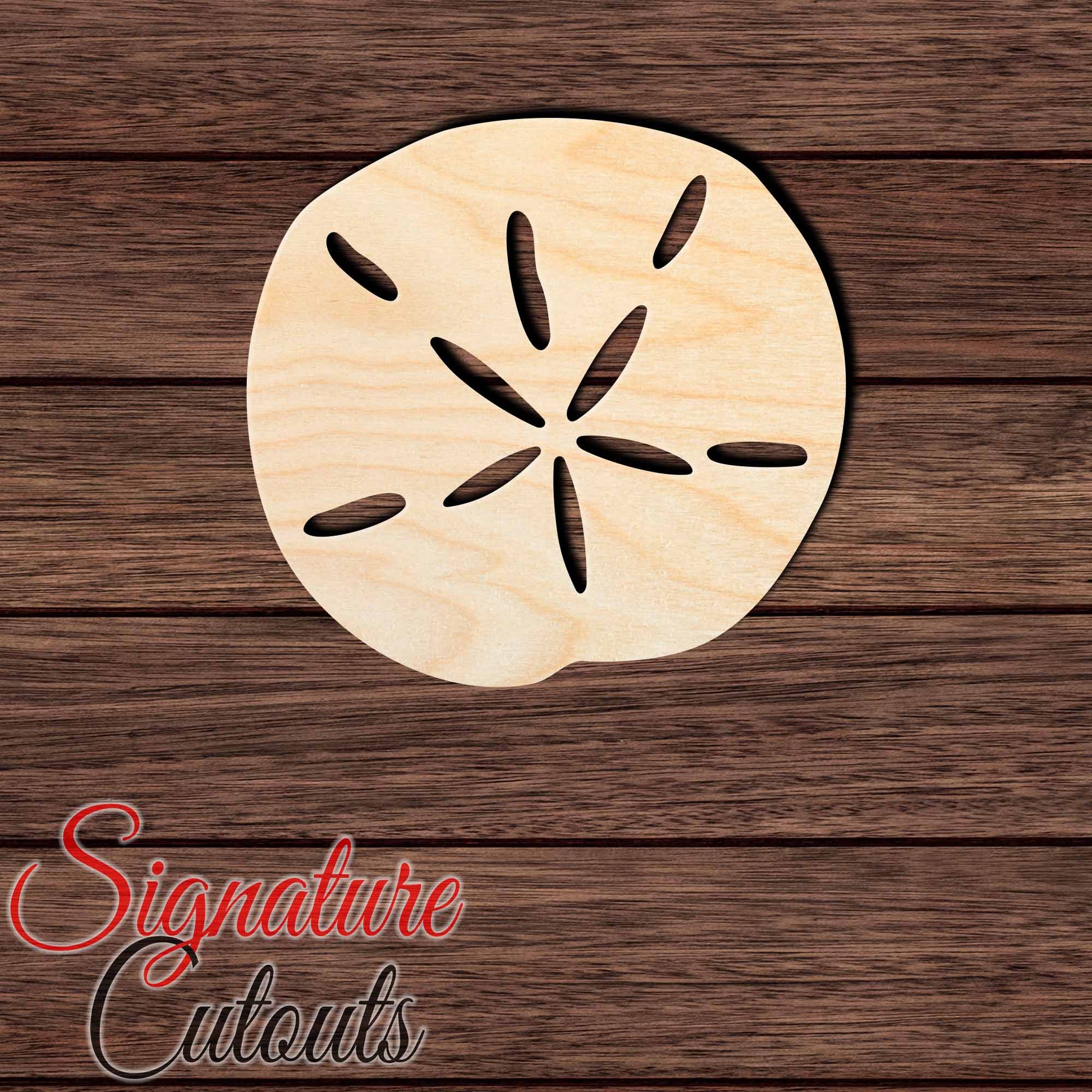 Sand Dollar 001 Shape Cutout in Wood, Acrylic or Acrylic Mirror - Signature Cutouts